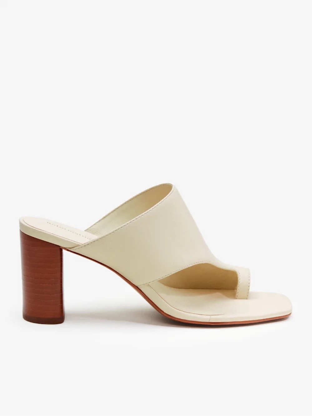 REFORMATION Gibson Heeled Sandal Ivory Leather - Size 10 NIB